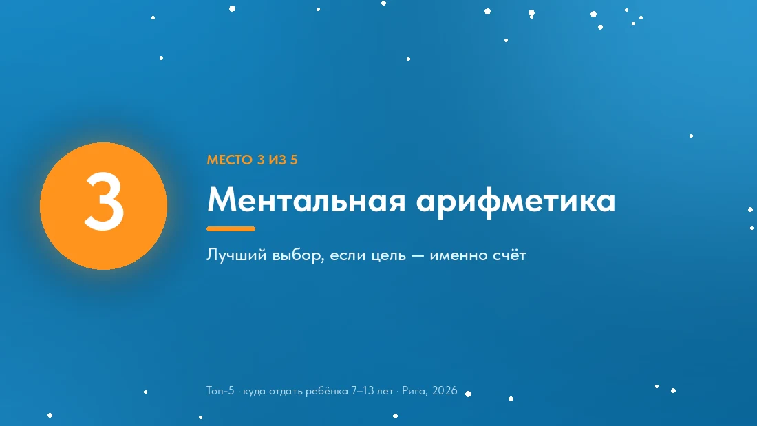 Место 3: ментальная арифметика